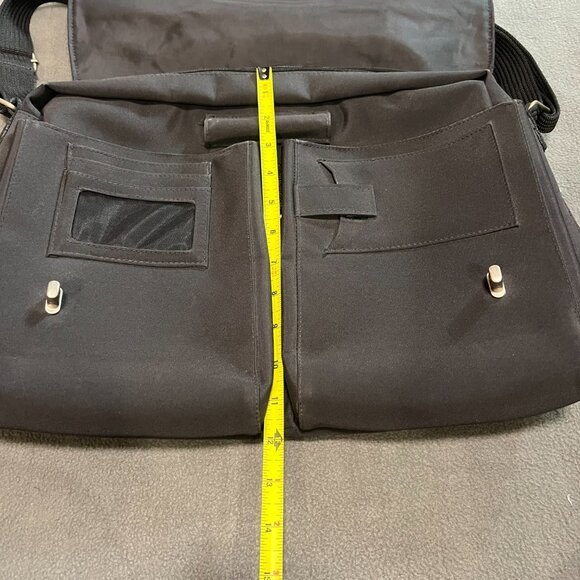 WorldCom Exchange Messenger Bag Laptop Bag Wool Satchel Bag Black 16’/ 12’ - Picture 11 of 15